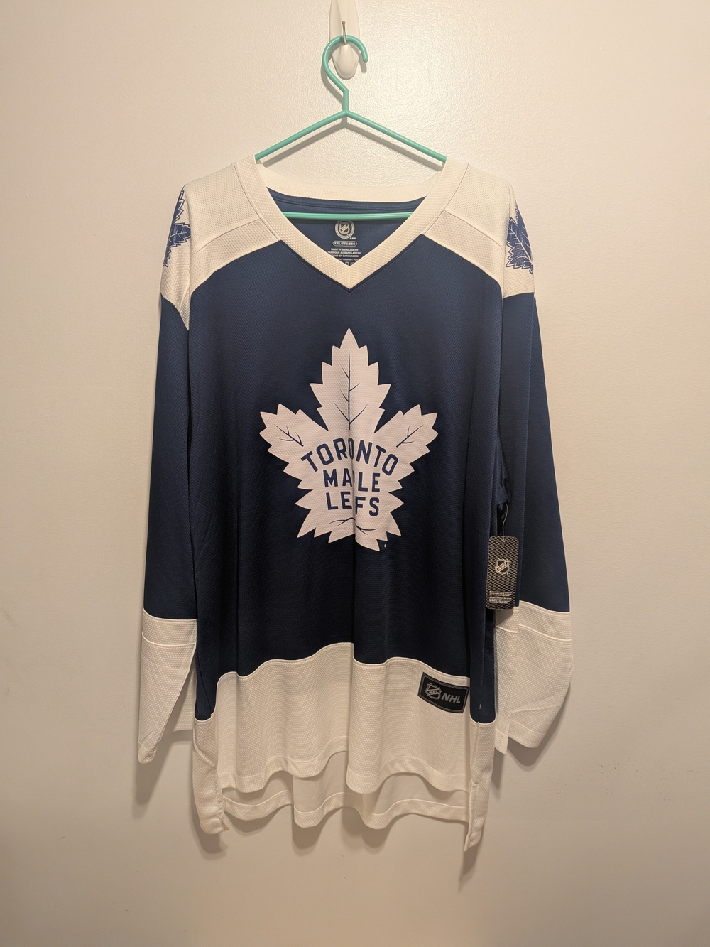 NHL Toronto Maple Leafs Navy & White Men’s Hockey Jersey